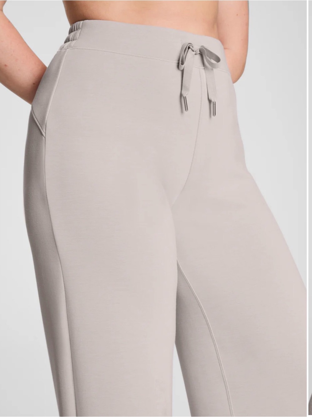 SPANX AirEssentials Wide-Leg Drawstring Pants - French Grey
